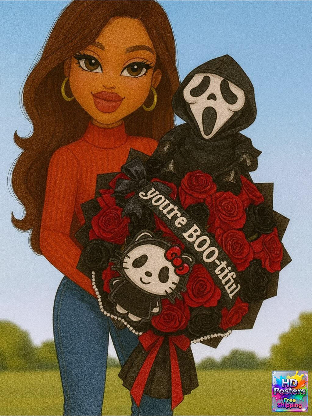 “Retro Hotline” – 4K Y2K Bratz Babe Aesthetic Poster (Mulitple Selections)