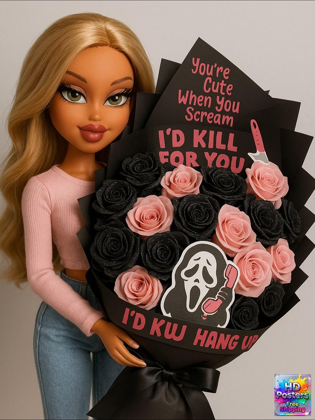 “Retro Hotline” – 4K Y2K Bratz Babe Aesthetic Poster (Mulitple Selections)