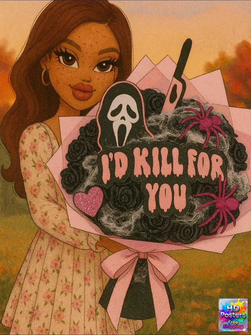 “Retro Hotline” – 4K Y2K Bratz Babe Aesthetic Poster (Mulitple Selections)