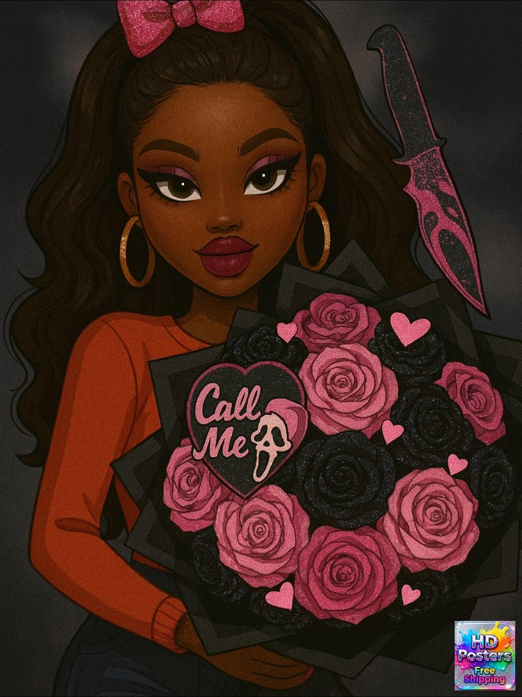 “Retro Hotline” – 4K Y2K Bratz Babe Aesthetic Poster (Mulitple Selections)