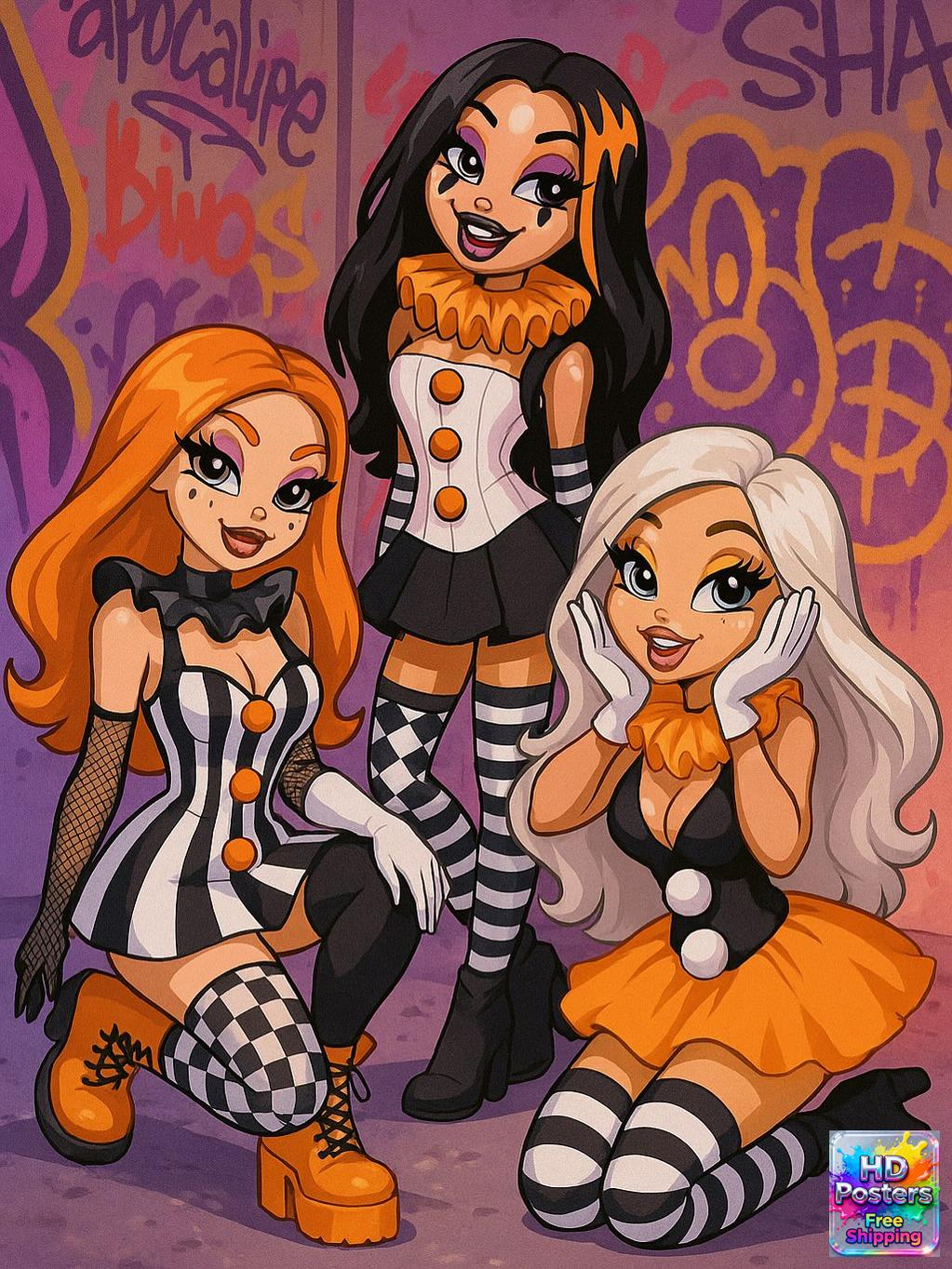 “Retro Hotline” – 4K Y2K Bratz Babe Aesthetic Poster (Mulitple Selections)