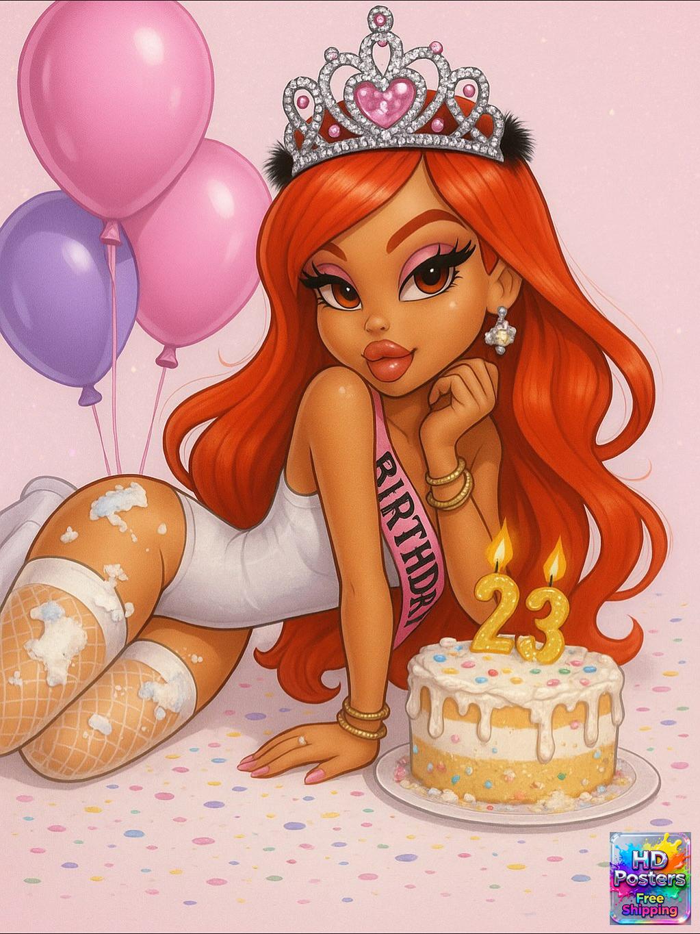 “Retro Hotline” – 4K Y2K Bratz Babe Aesthetic Poster (Mulitple Selections)