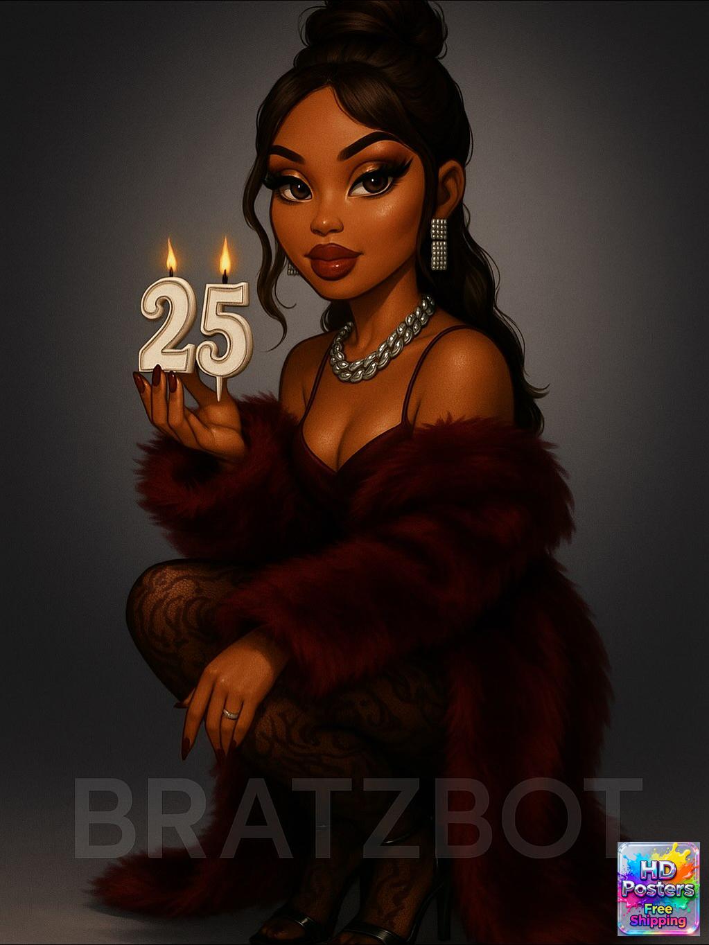 “Retro Hotline” – 4K Y2K Bratz Babe Aesthetic Poster (Mulitple Selections)