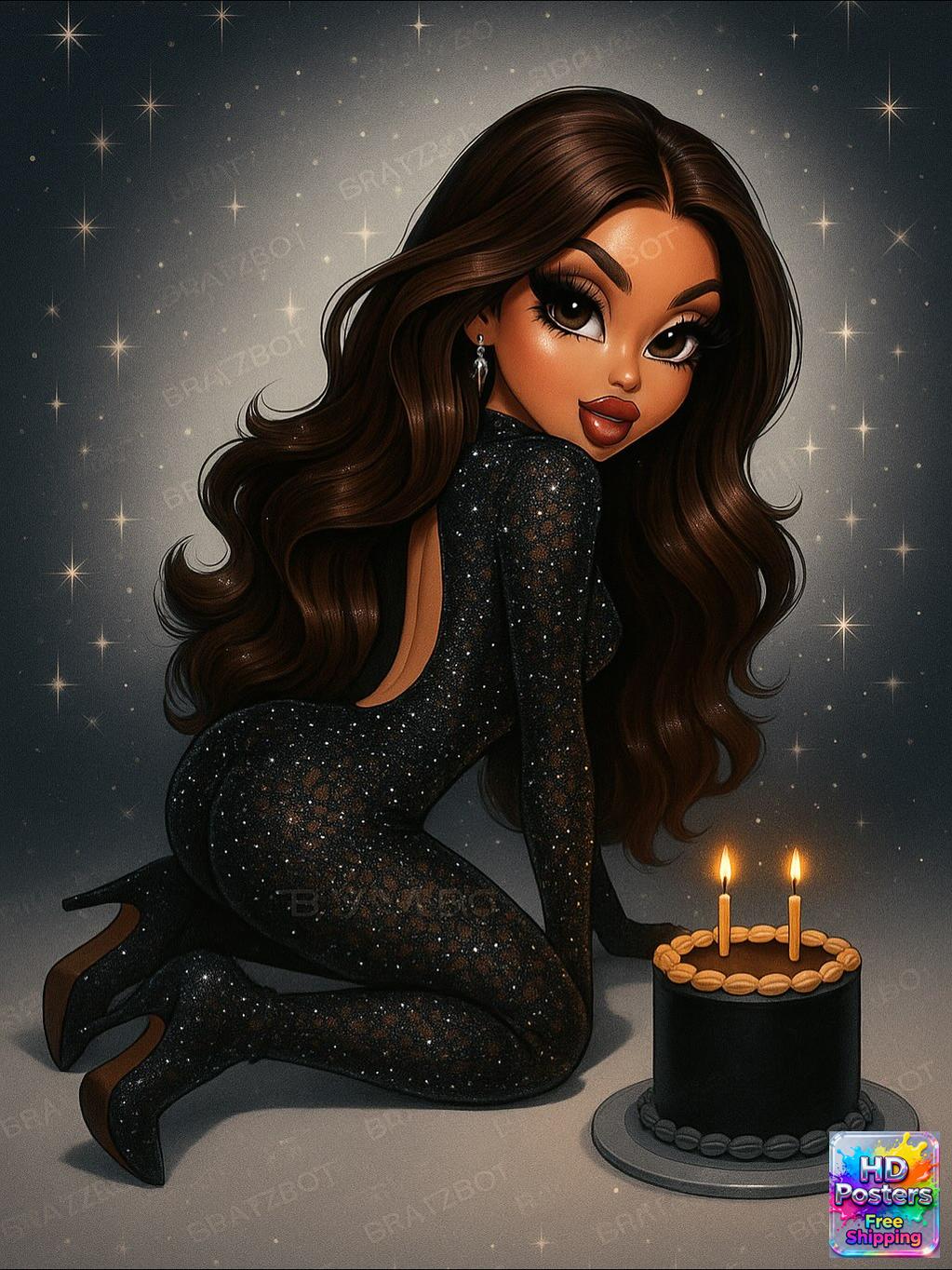 “Retro Hotline” – 4K Y2K Bratz Babe Aesthetic Poster (Mulitple Selections)