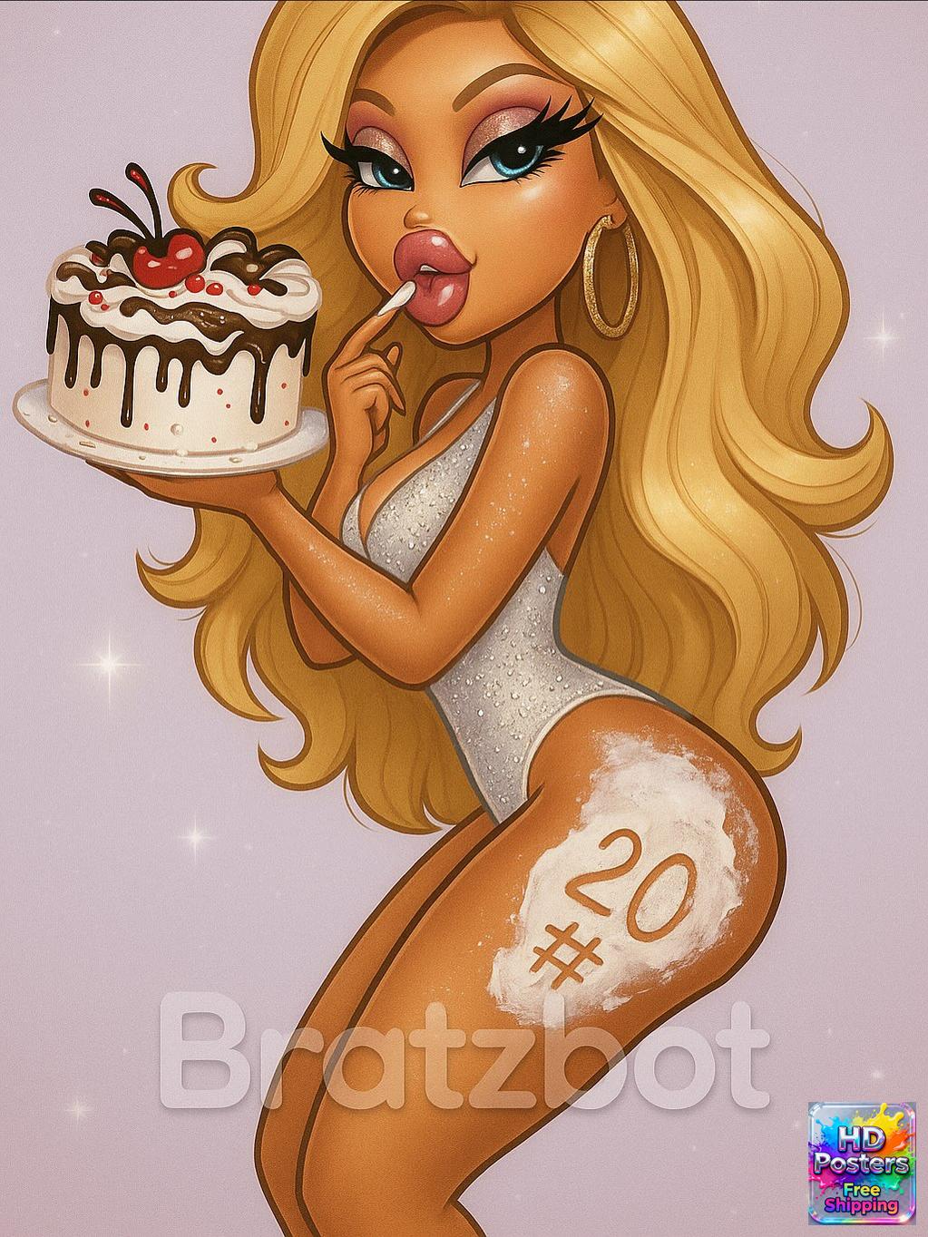 “Retro Hotline” – 4K Y2K Bratz Babe Aesthetic Poster (Mulitple Selections)