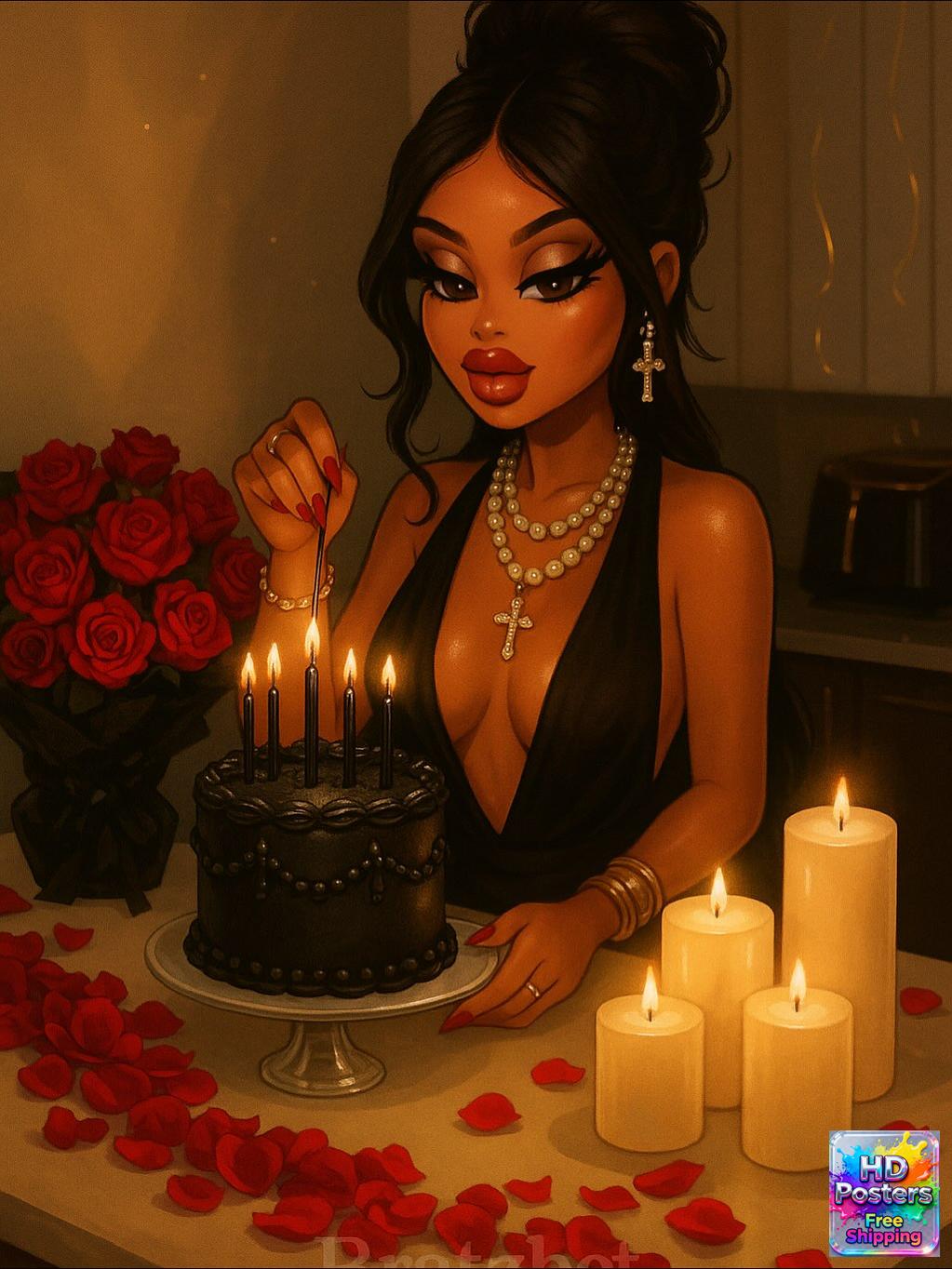 “Retro Hotline” – 4K Y2K Bratz Babe Aesthetic Poster (Mulitple Selections)