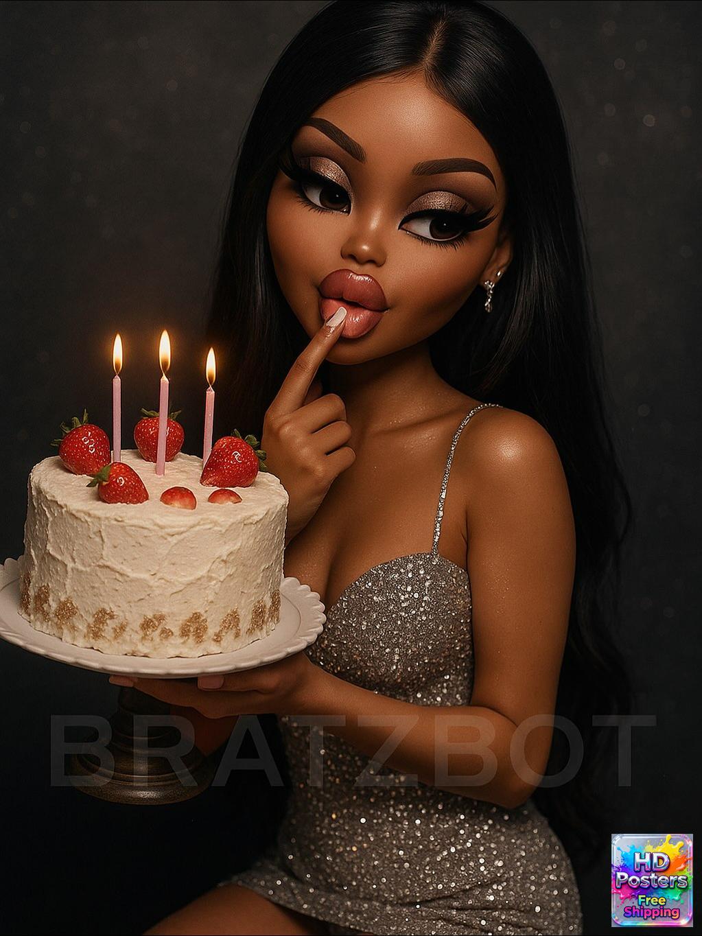 “Retro Hotline” – 4K Y2K Bratz Babe Aesthetic Poster (Mulitple Selections)