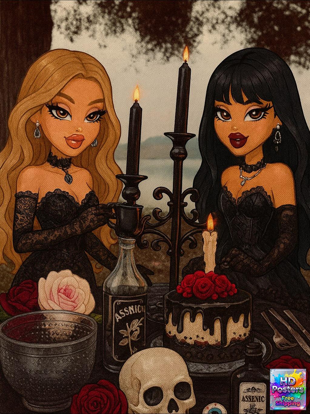 “Retro Hotline” – 4K Y2K Bratz Babe Aesthetic Poster (Mulitple Selections)