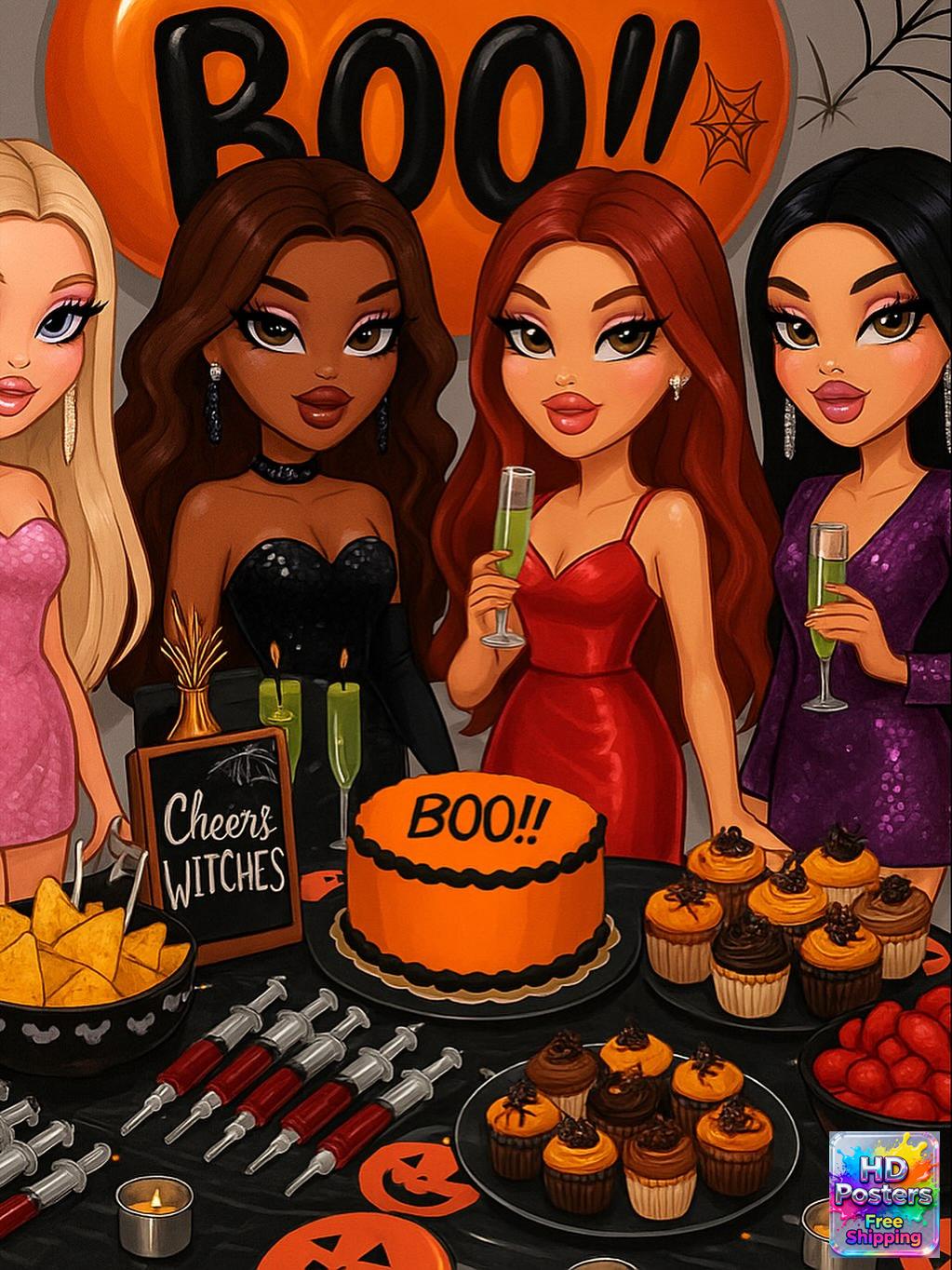 “Retro Hotline” – 4K Y2K Bratz Babe Aesthetic Poster (Mulitple Selections)