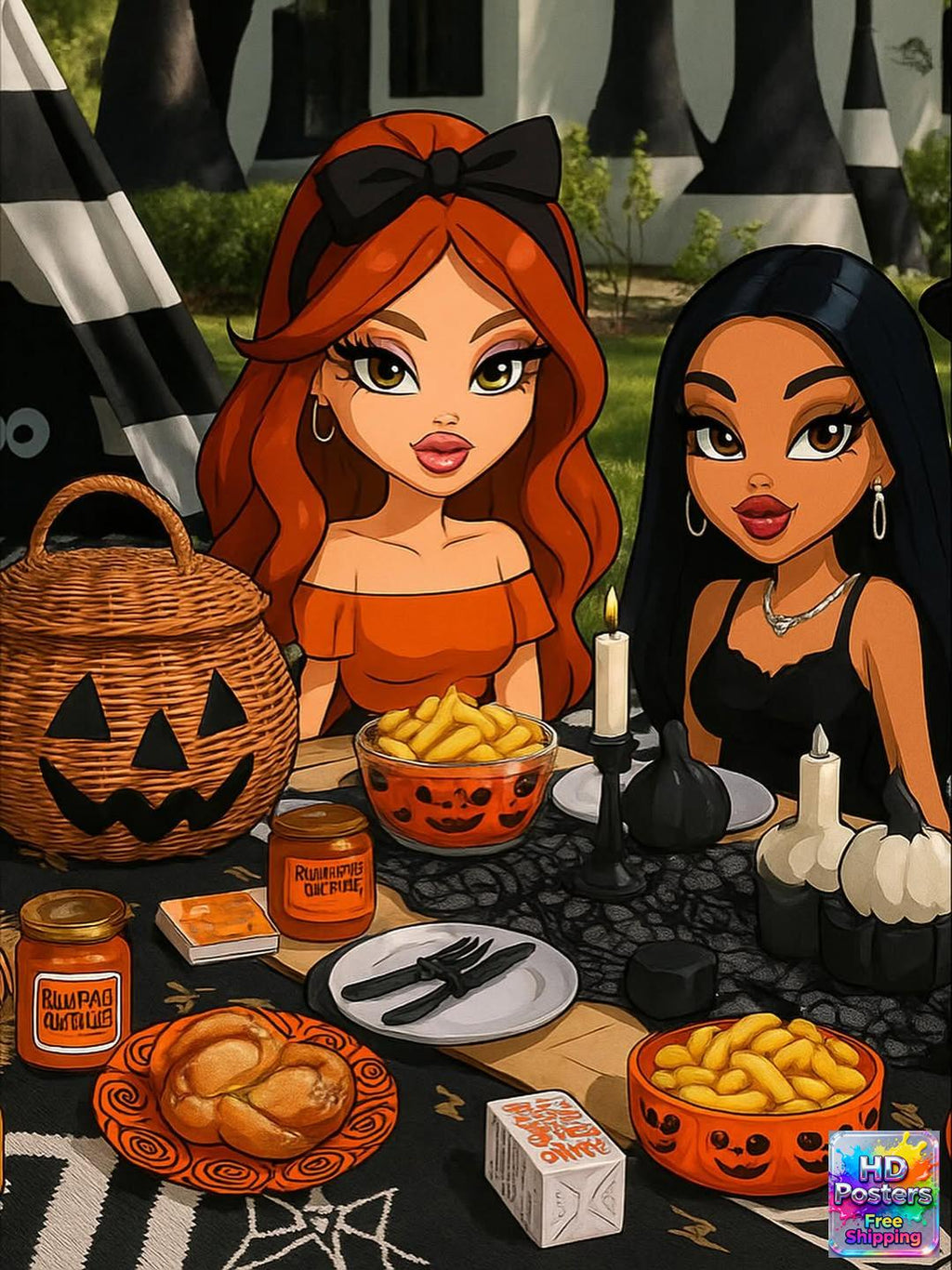 “Retro Hotline” – 4K Y2K Bratz Babe Aesthetic Poster (Mulitple Selections)