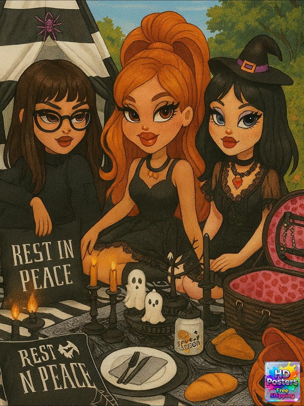 “Retro Hotline” – 4K Y2K Bratz Babe Aesthetic Poster (Mulitple Selections)