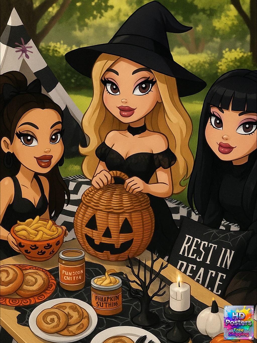 “Retro Hotline” – 4K Y2K Bratz Babe Aesthetic Poster (Mulitple Selections)