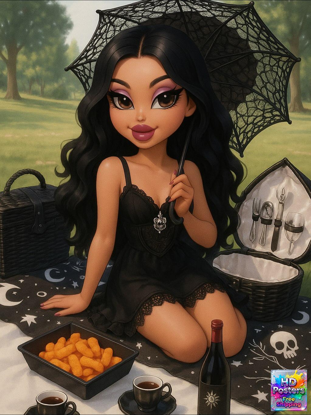 “Retro Hotline” – 4K Y2K Bratz Babe Aesthetic Poster (Mulitple Selections)