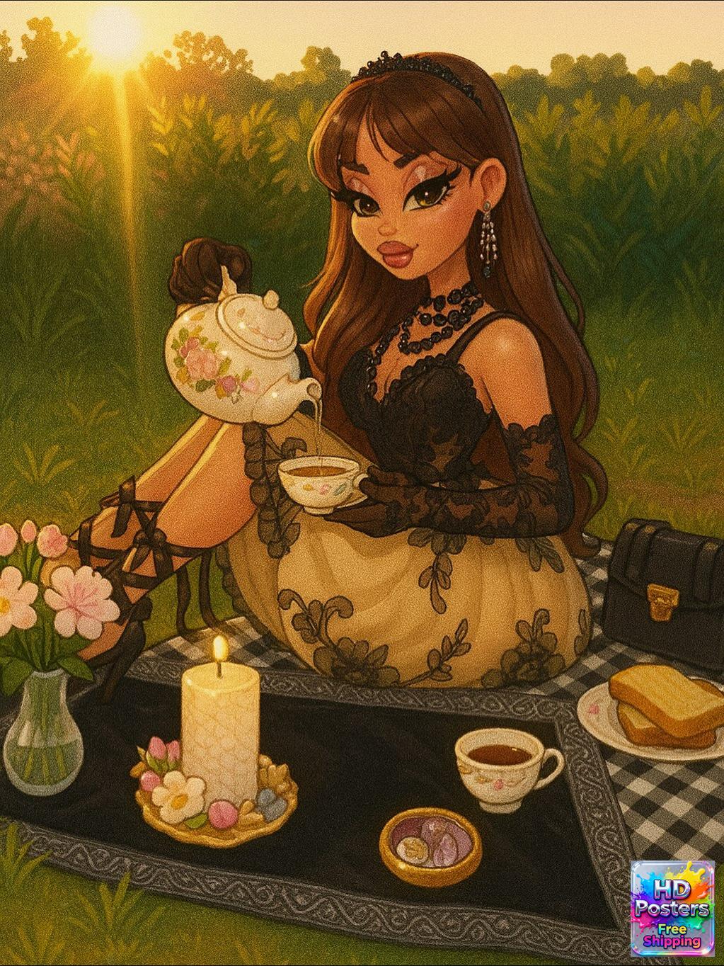 “Retro Hotline” – 4K Y2K Bratz Babe Aesthetic Poster (Mulitple Selections)