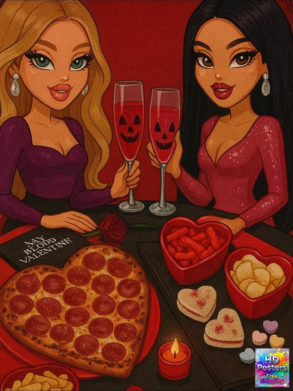 “Retro Hotline” – 4K Y2K Bratz Babe Aesthetic Poster (Mulitple Selections)