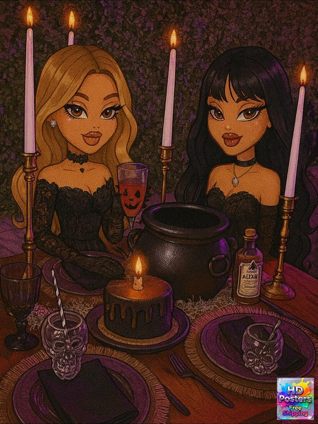 “Retro Hotline” – 4K Y2K Bratz Babe Aesthetic Poster (Mulitple Selections)