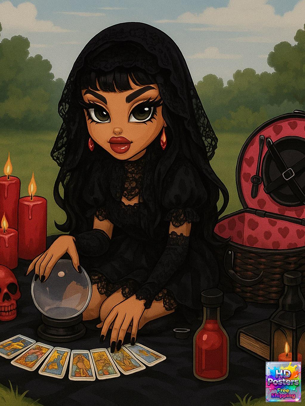 “Retro Hotline” – 4K Y2K Bratz Babe Aesthetic Poster (Mulitple Selections)