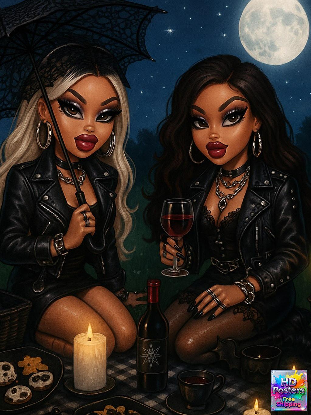 “Retro Hotline” – 4K Y2K Bratz Babe Aesthetic Poster (Mulitple Selections)