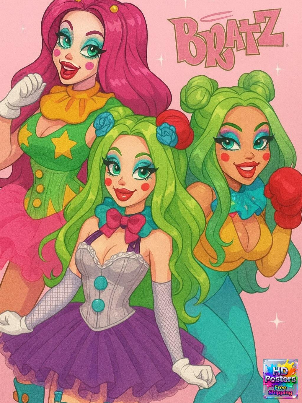 “Retro Hotline” – 4K Y2K Bratz Babe Aesthetic Poster (Mulitple Selections)