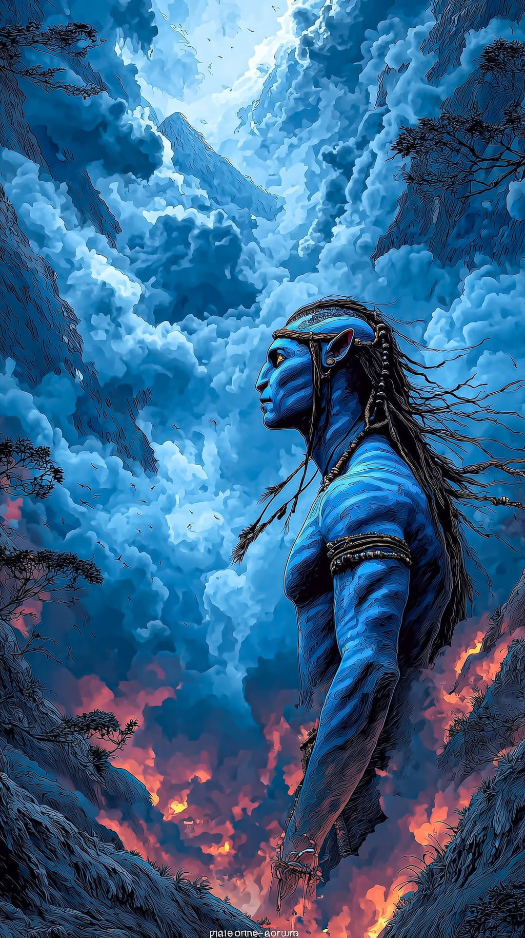 “Spirit of the Flame” – 4K Elemental Avatar Poster (Mulitple Selections)