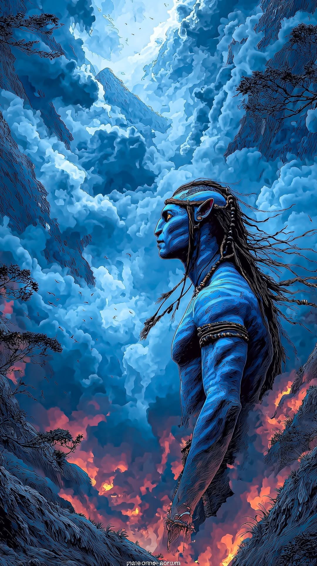 “Spirit of the Flame” – 4K Elemental Avatar Poster (Mulitple Selections)