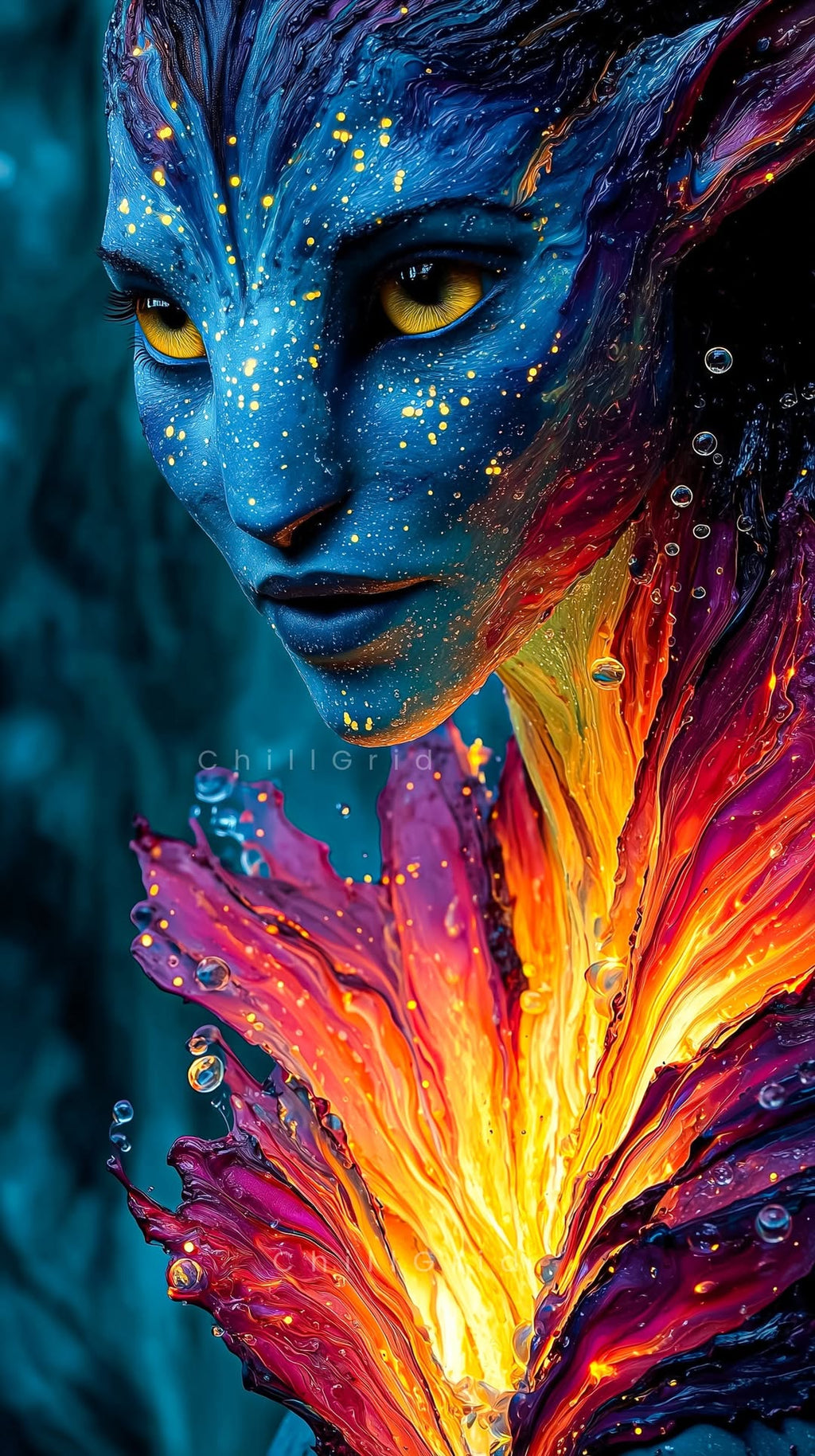 “Spirit of the Flame” – 4K Elemental Avatar Poster (Mulitple Selections)