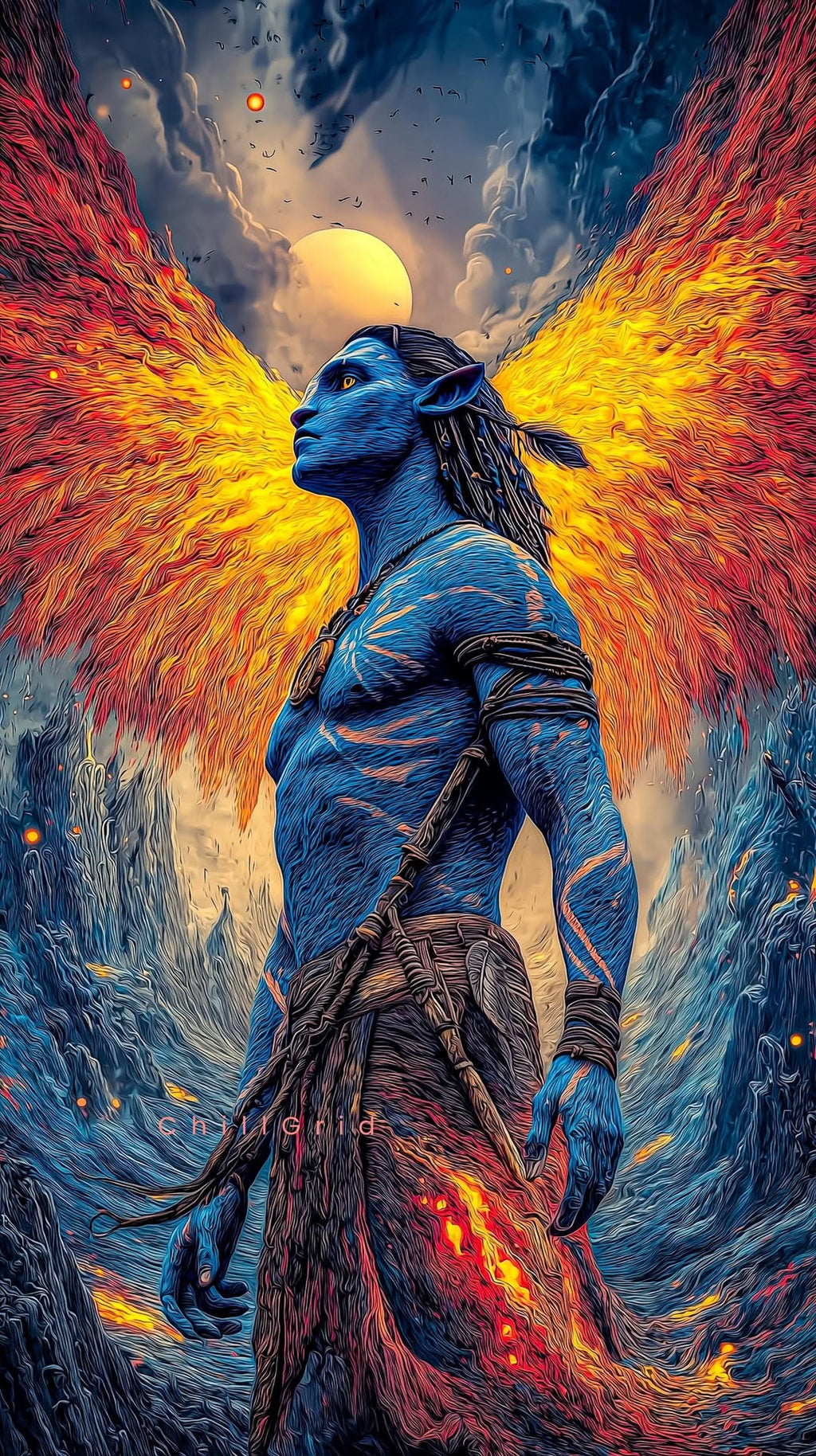 “Spirit of the Flame” – 4K Elemental Avatar Poster (Mulitple Selections)