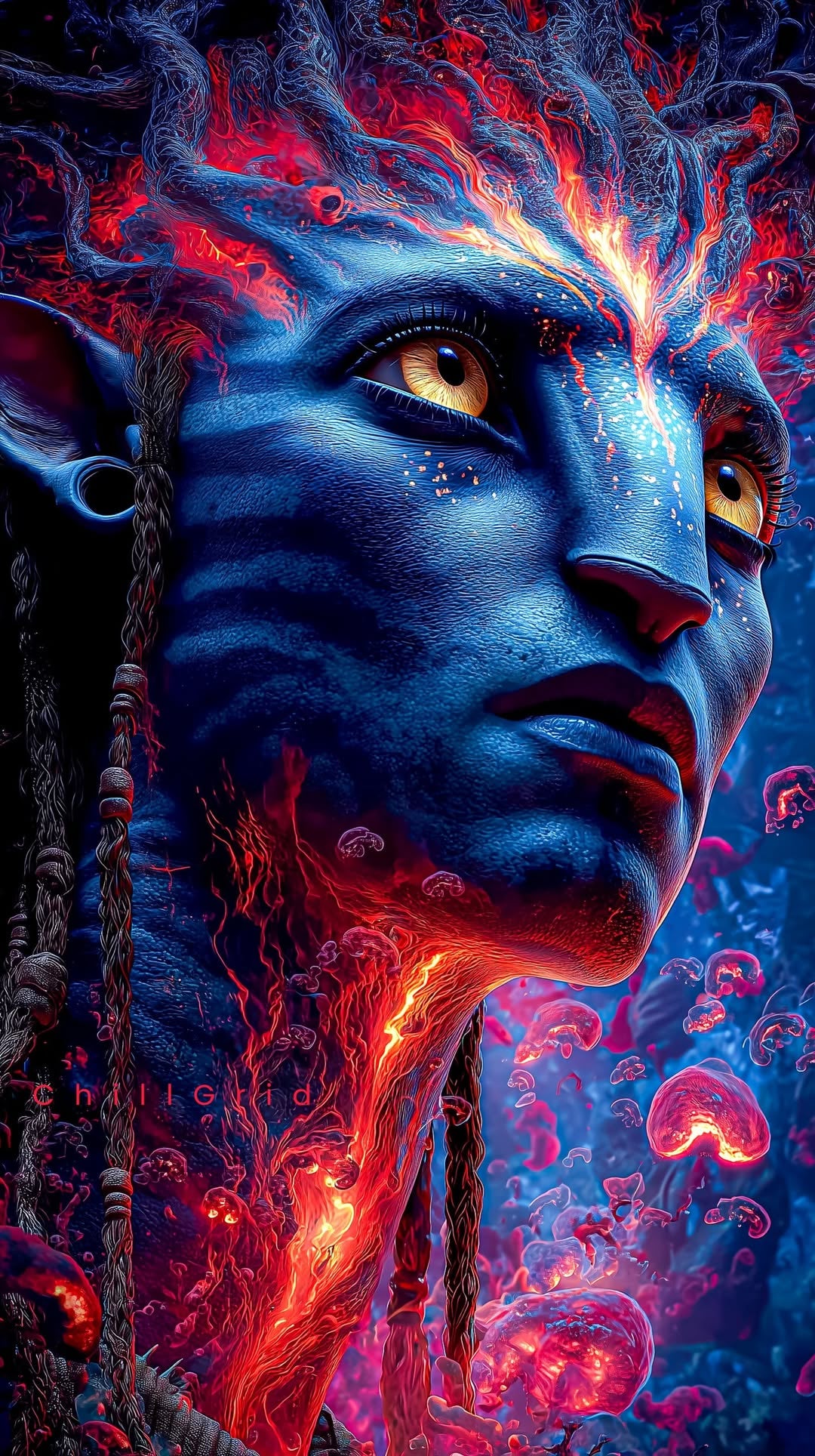 “Spirit of the Flame” – 4K Elemental Avatar Poster (Mulitple Selections)