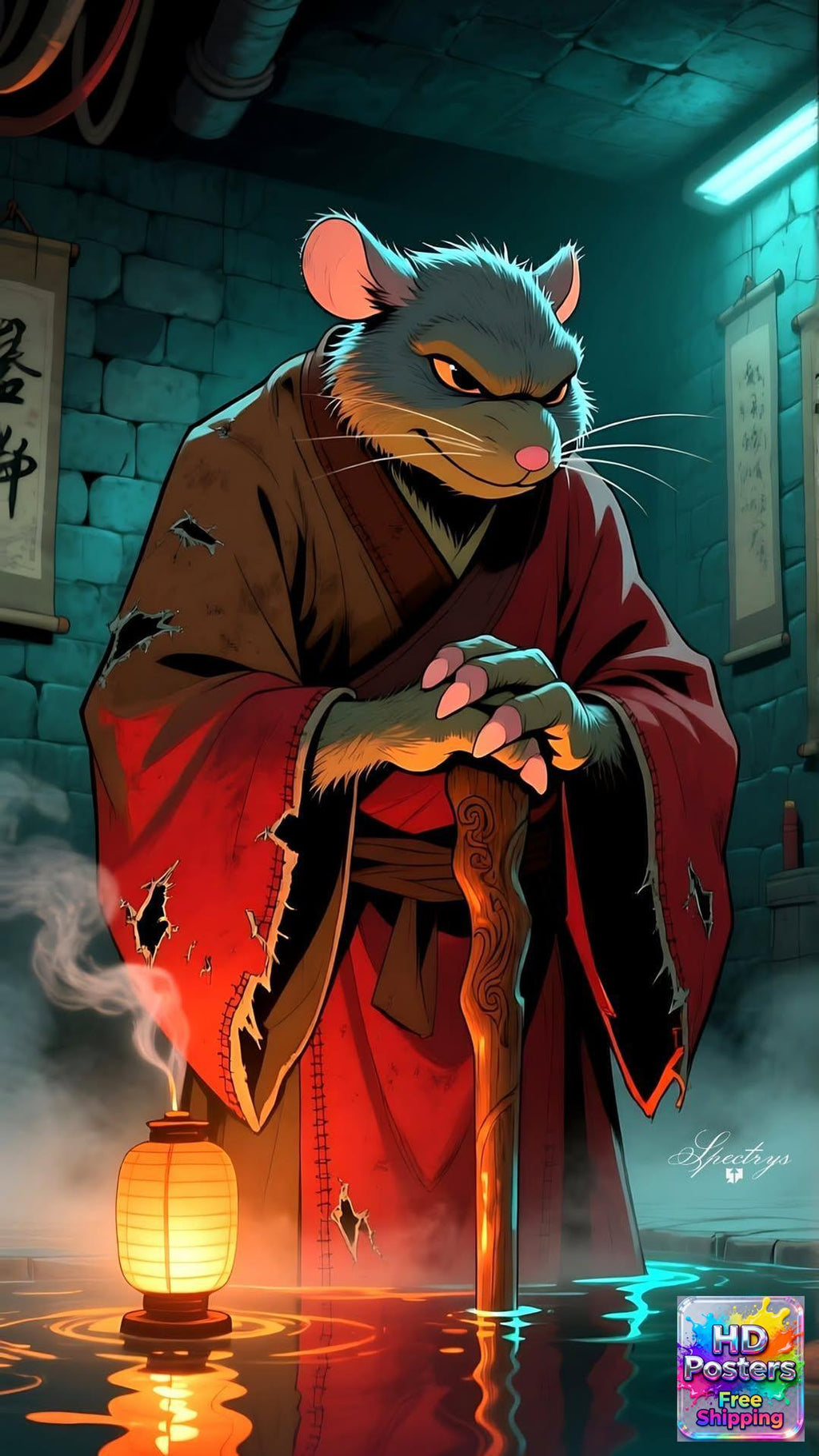 “The Tech Ninja” – 4K Neon Intelligence Edition Poster (Mulitple Selections)