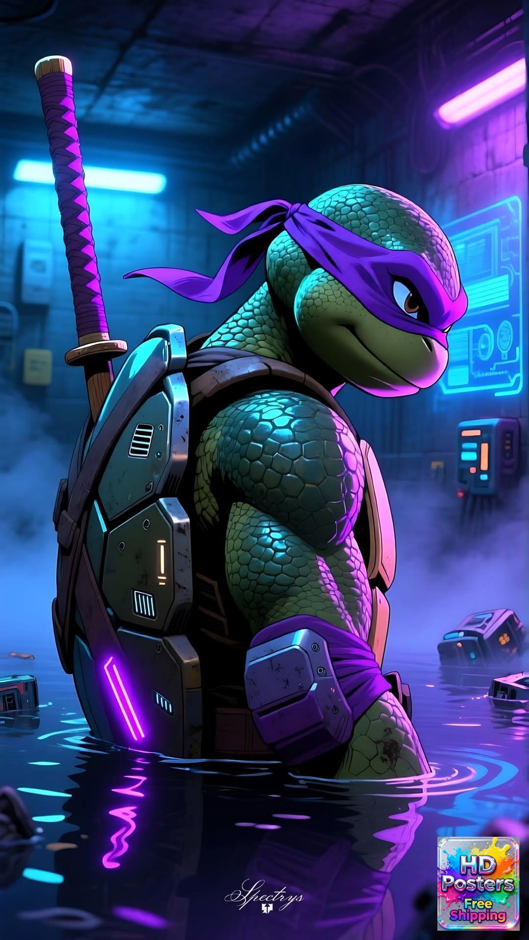 “The Tech Ninja” – 4K Neon Intelligence Edition Poster (Mulitple Selections)