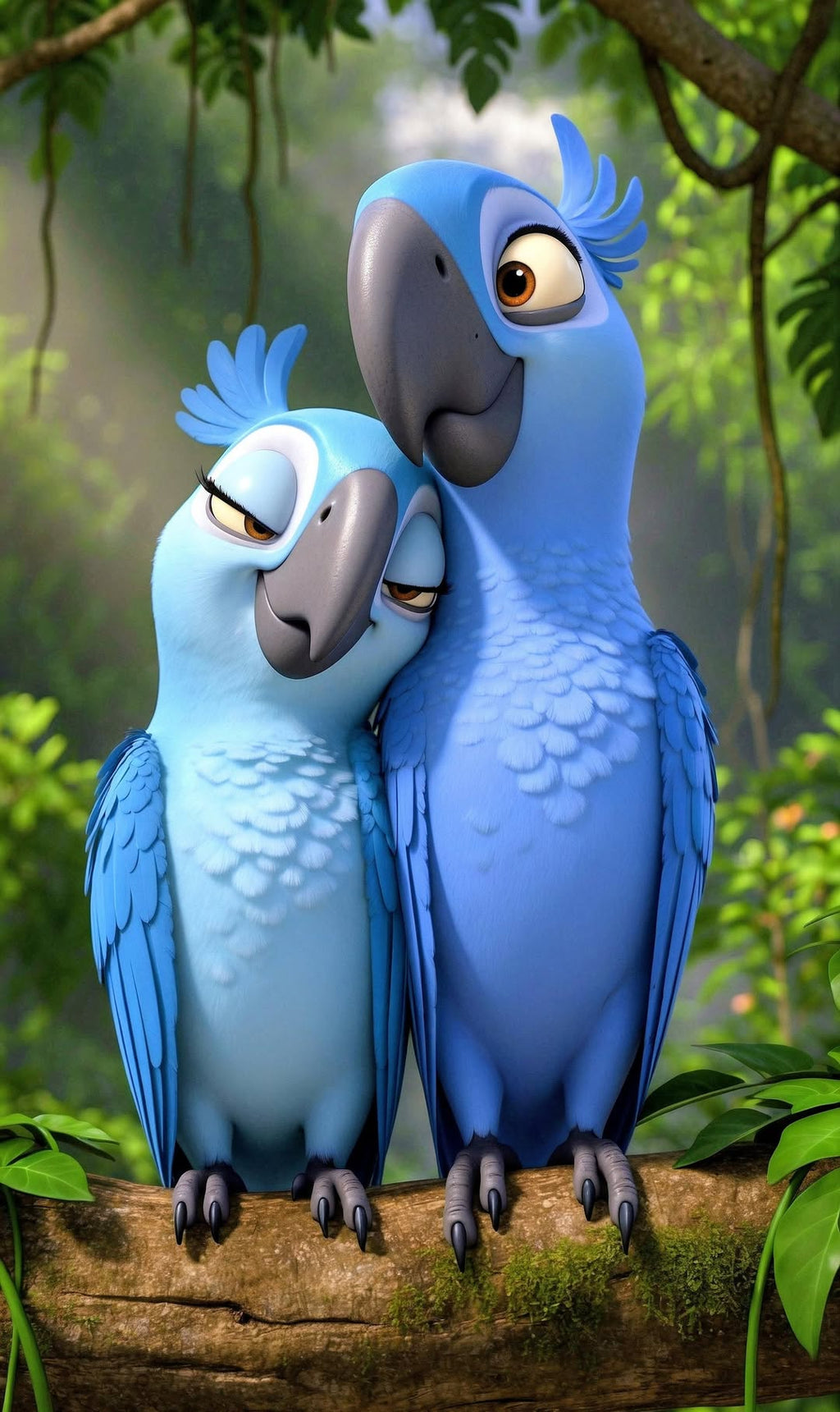 “Tropical Love” – 4K Paradise Parrot Poster (Mulitple Selections)