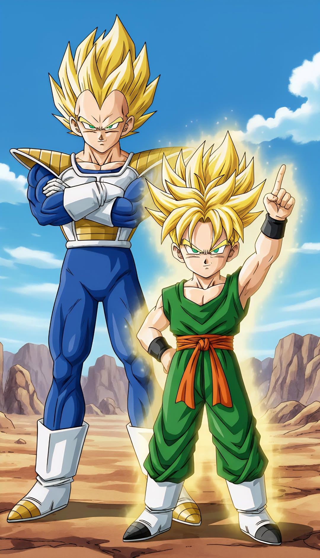 “Saiyan Spirit” – 4K Power Awakening Anime Poster (Mulitple Selections)