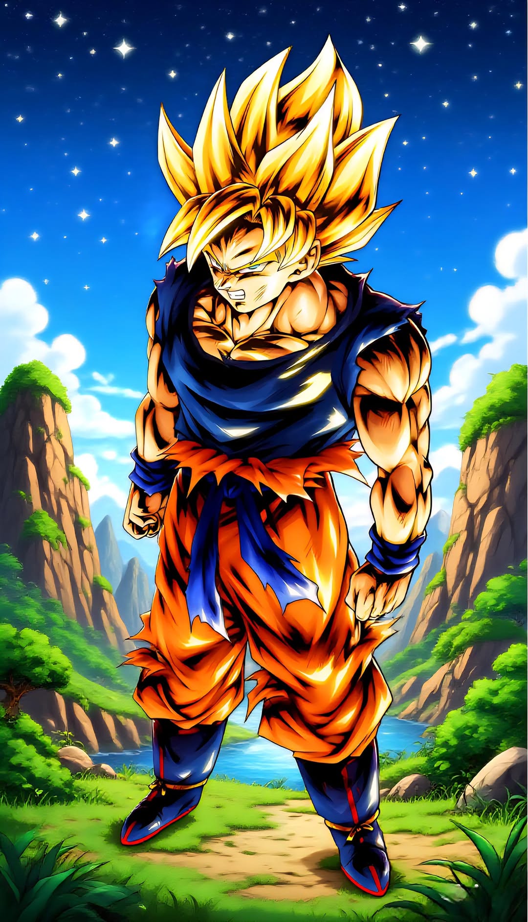 “Saiyan Spirit” – 4K Power Awakening Anime Poster (Mulitple Selections)