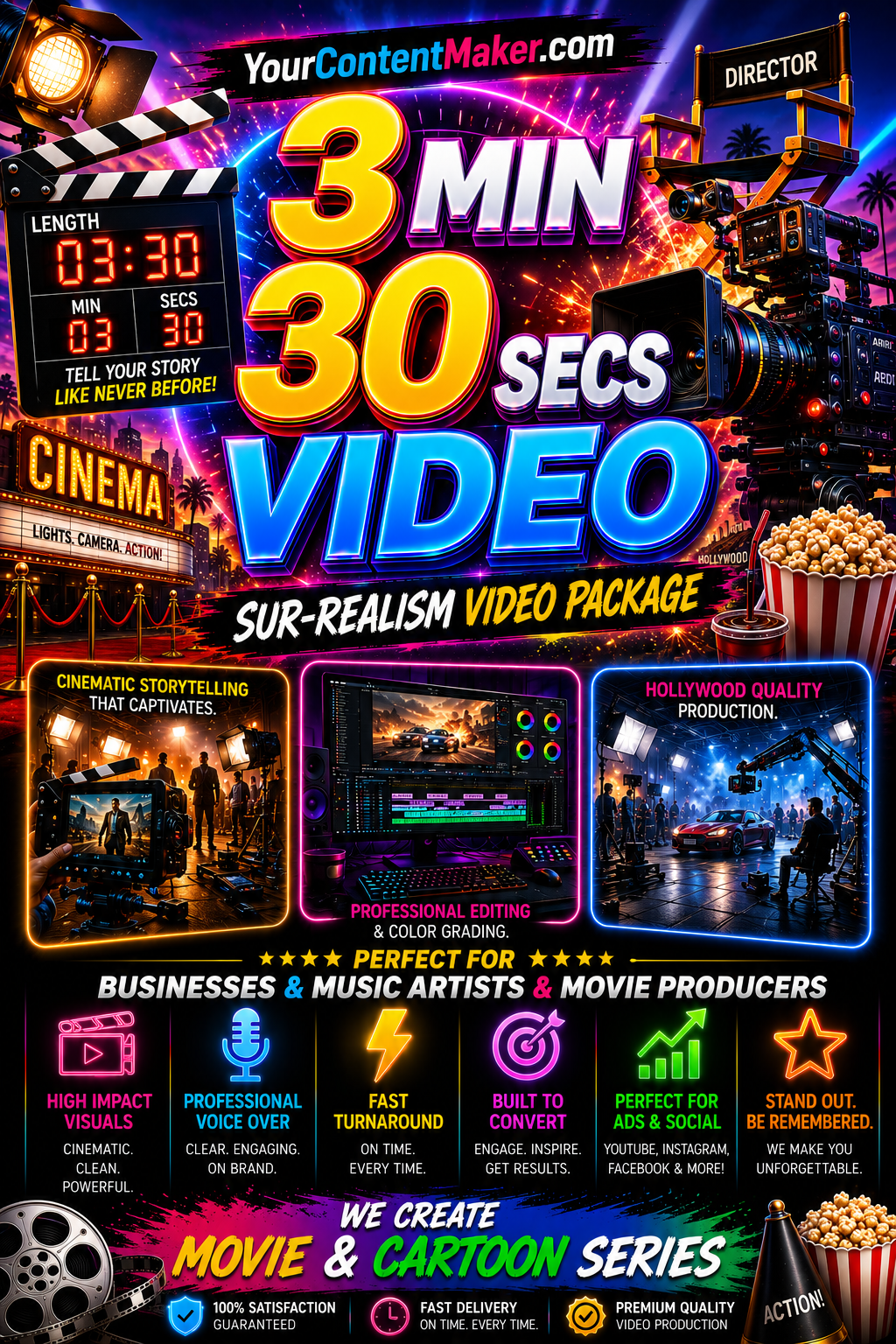 ⚡ Elite Cinematic Package — 3 Min 30 Secs